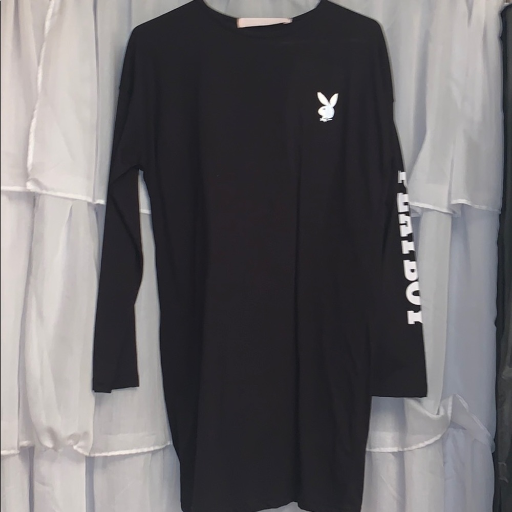 Misguided X Playboy T shirt dress
